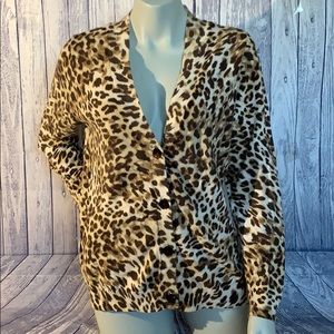 Chico’s Leopard Print Cardigan Button Sweater, 2